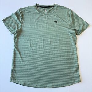 Rabbit Jog Tee Sage/White Stripe Large